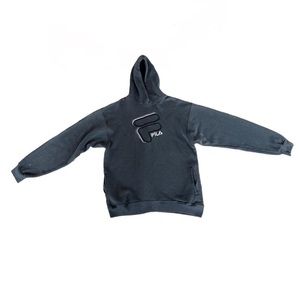 90s vintage FILA black hoodie